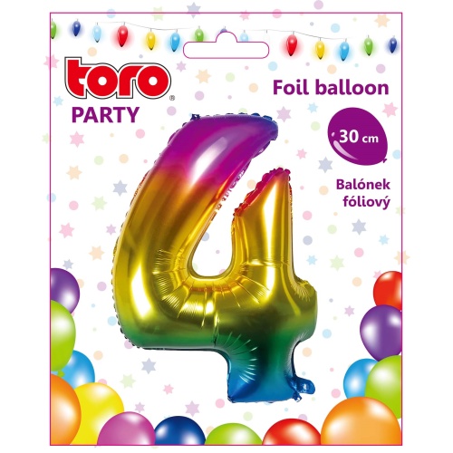 Õhupall nr.4 30cm, vikerkaar