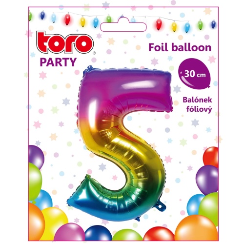 Õhupall nr.5 30cm, vikerkaar