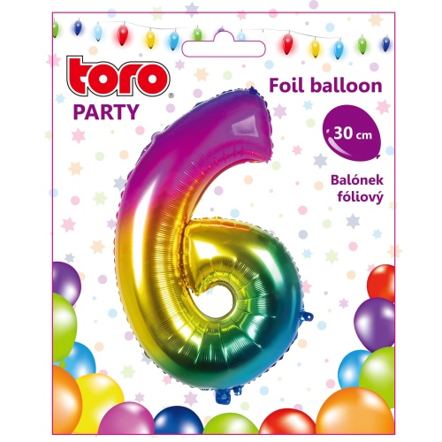 Õhupall nr.6 30cm, vikerkaar