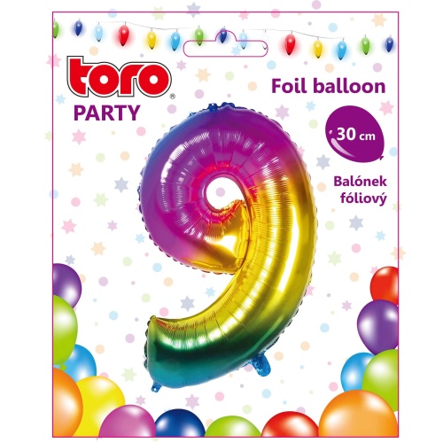 Õhupall nr.9 30cm, vikerkaar