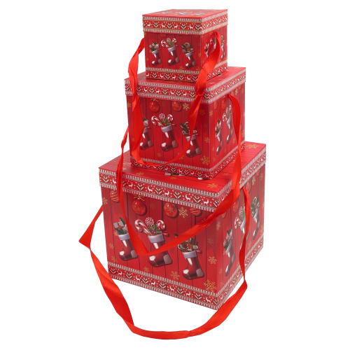 Kinkekarpide komplekt 3tk, punane