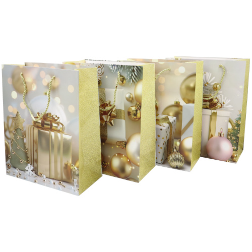 Kinkekott Jõulud 23x18x10cm Kuldne Sära