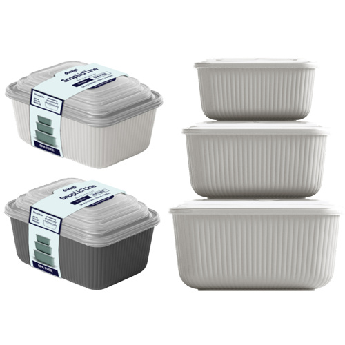 Toidukarpide kmpl. Snaplid piklik 0,6/ 1,1/ 1,8l värviv