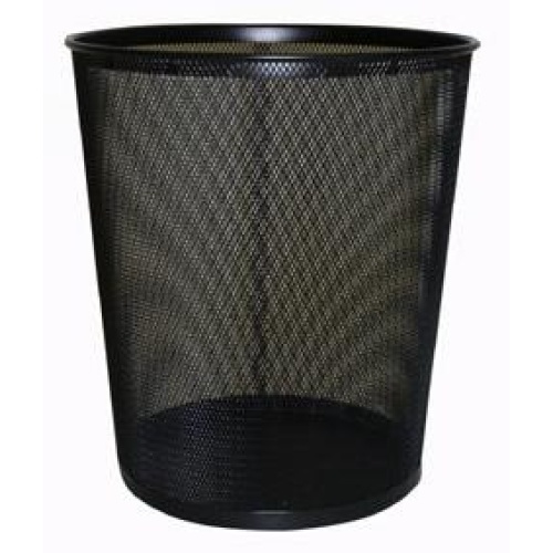 Metallvõrgust paberikorv 12l, must