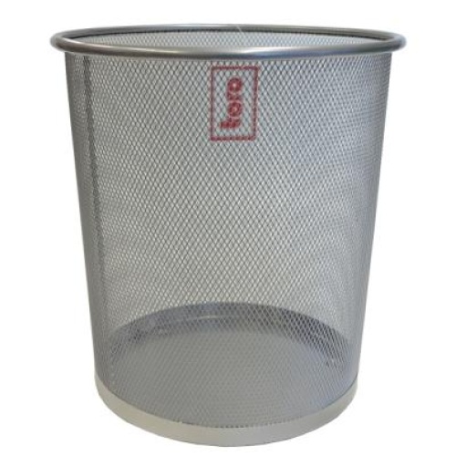 Metallvõrgust paberikorv 12l, hõbe
