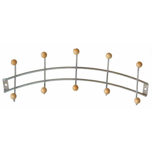 5 konksuga puitnuppudega nagi