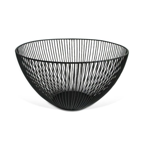 Metallkorv d.25/h.14,5cm, must