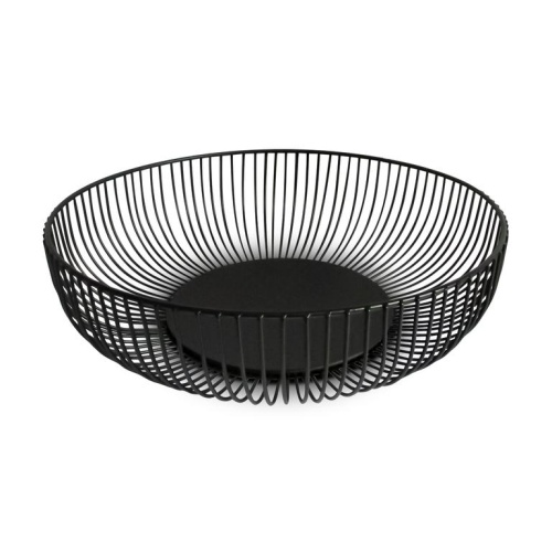 Metallkorv d.28/h.7,5cm, must