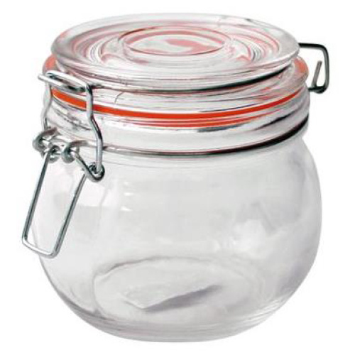 Klaaspurk klamberkaanega 450ml