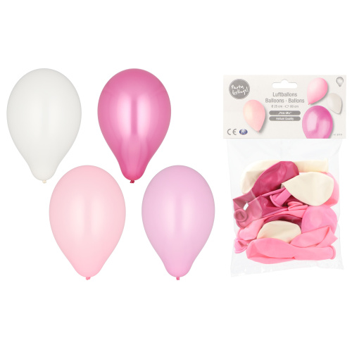 Õhupall Roosa Mix 16tk d.25cm