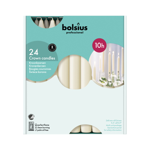 Steariinkroonküünal 24tk, 240mm, elev.