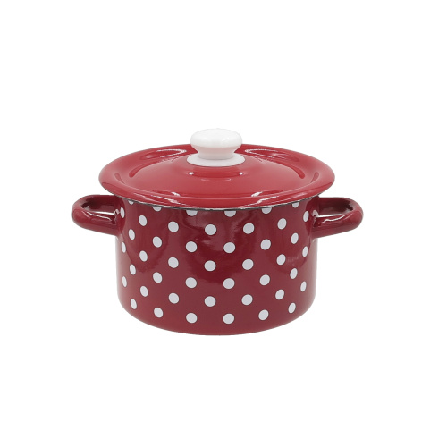 Emailpott Punane/valge täpp 2l