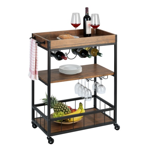 Köögiriiul ratastel Rustico, 80x40x89,5cm