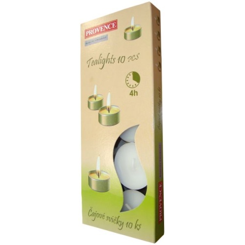 10 teeküünalt karbis 4,5h, valge