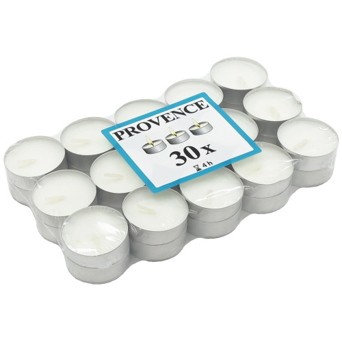 30 teeküünalt pakis 4h, valge