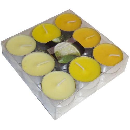 18 lõhna-teeküünalt karbis 4,5h, sidrun