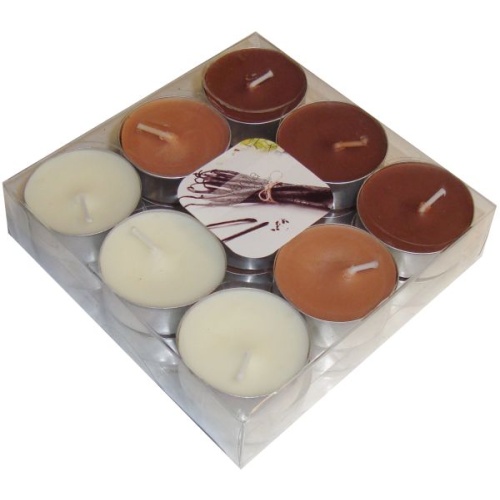 18 lõhna-teeküünalt karbis 4,5h, vanilje