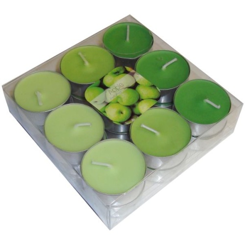 18 lõhna-teeküünalt karbis 4,5h, õun