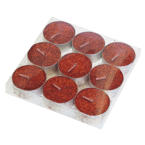 9 teeküünalt karbis, punane