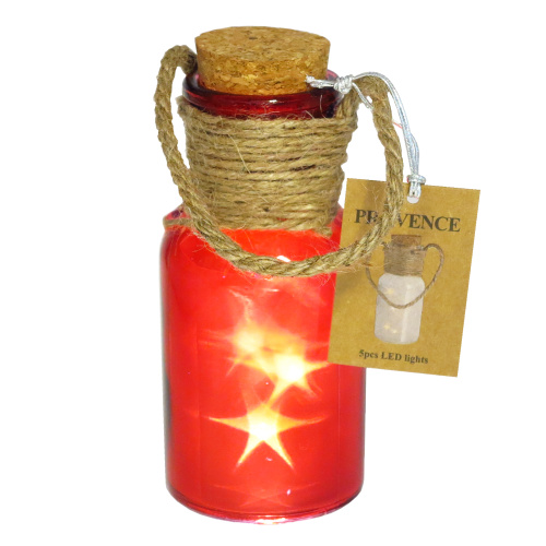 Led latern  d.6,5/h15cm,punane