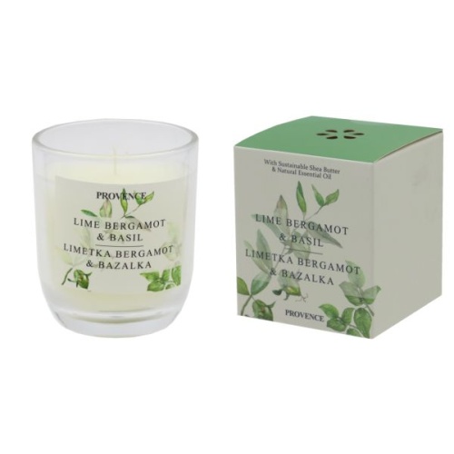 Lõhnaküünal kinkekarbis Laim/Basiilik 30h