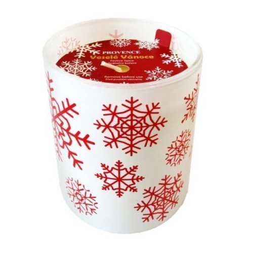 Lõhnaküünal klaasis Lumehelves 30h