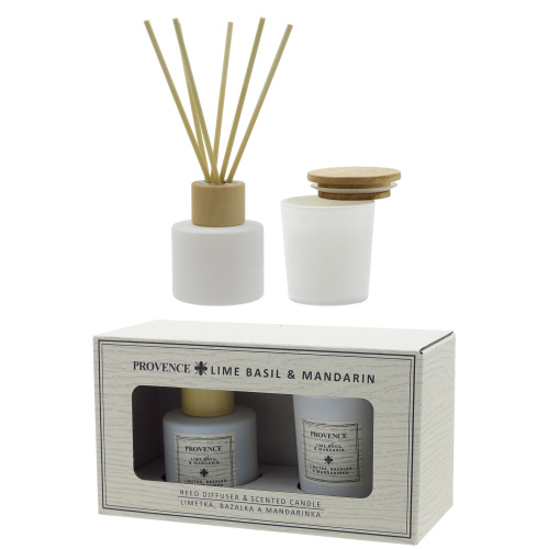 Kinkekomplekt õhuv.+küünal, Laim & Basiilik