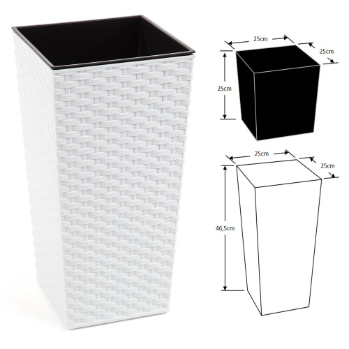 Lillepott Finezia Rotang S h.46,5cm, valge