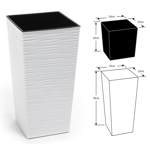 Lillepott Finezia Dluto XS, h.36cm, valge