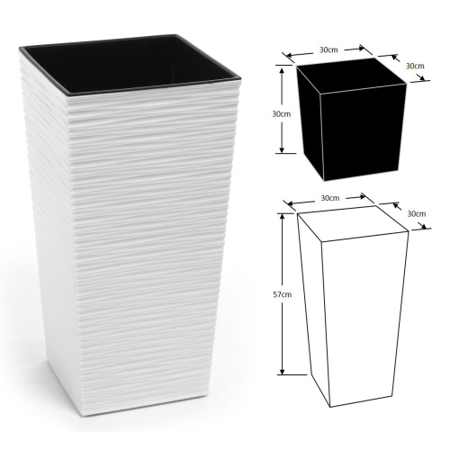 Lillepott Finezia Dluto M h.57cm, valge