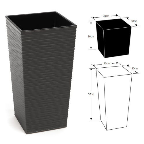 Lillepott Finezia Dluto M h.57cm, grafiit