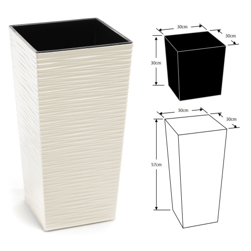 Lillepott Finezia Dluto M h.57cm, kreem