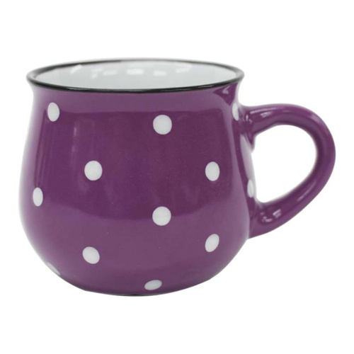 Kruus Lilla/valge täpp 230ml