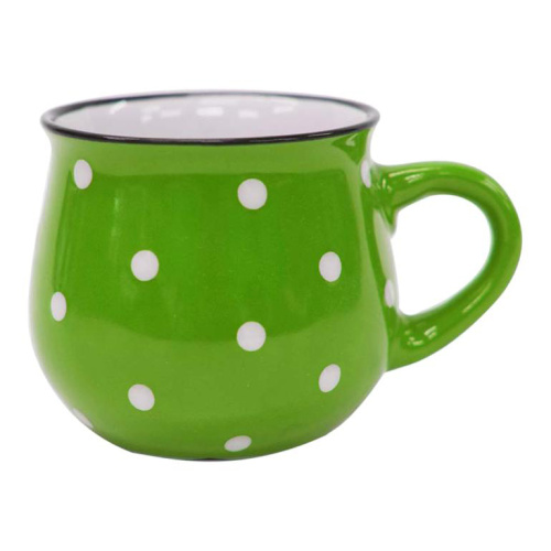 Kruus Roheline/valge täpp 230ml