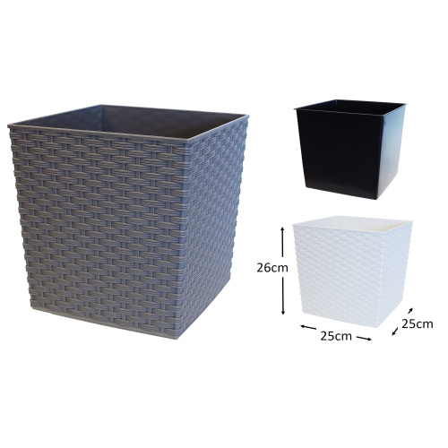 Lillekast Juka Rotang S 25x25cm, grafiit
