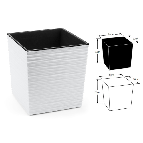 Lillekast Juka Dluto L 40x40cm, valge