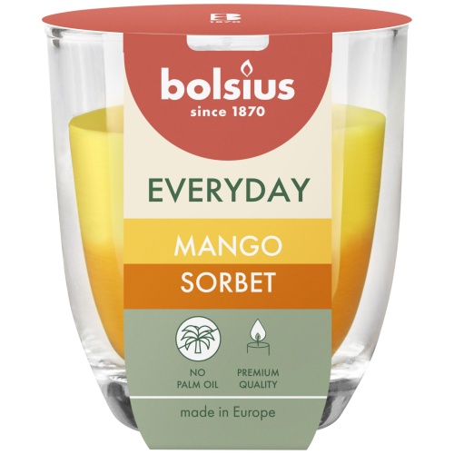 Lõhnaküünal klaasis 21h, mango sorbett