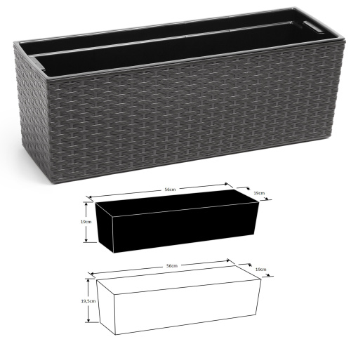 Rõdukast Begonia Rotang, grafiit