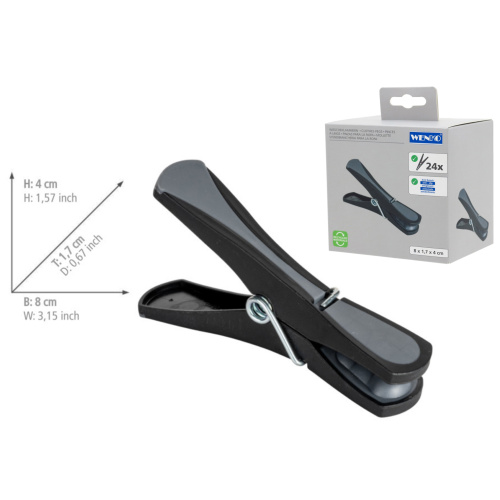 Pesulõksud 24tk, mustad