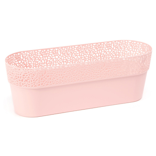 Lillepott Rosa ovaalne M, õrnroosa