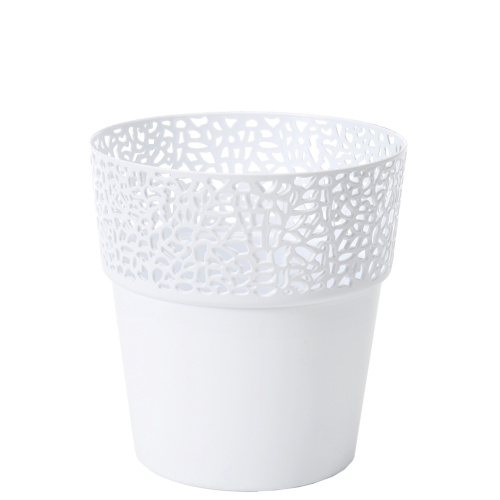 Lillepott Rosa d.11,5/h.12,2cm, valge