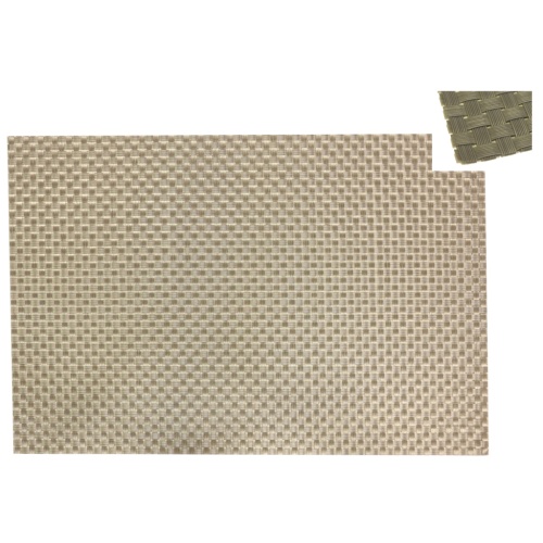 Punutud lauakate, hõbe, 45x30cm, pvc