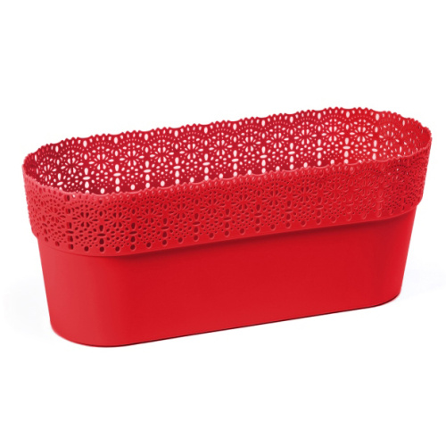 Lillepott Bella ovaalne S, punane