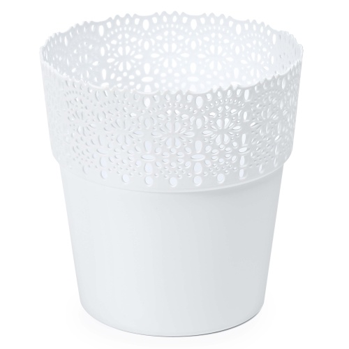 Lillepott Bella d.11,5/h.12,2cm, valge