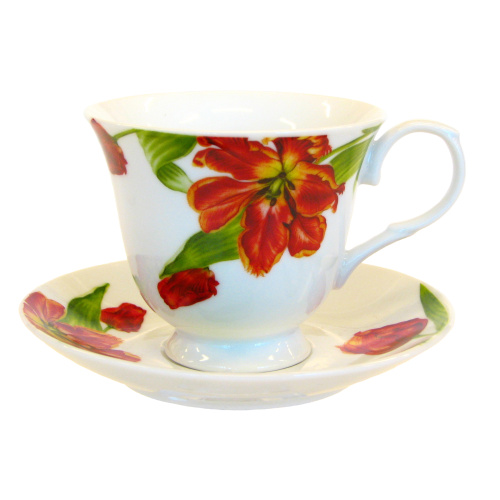 Tass alustassiga Tulp 150ml