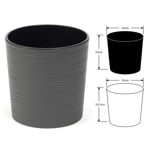 Lillepott Malwa Dluto XS, grafiit