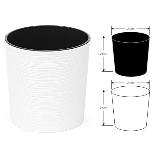 Lillepott Malwa Dluto S, valge