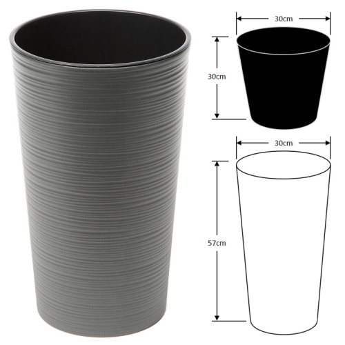 Lillepott Lilia Dluto d.30/h.57cm, grafiit