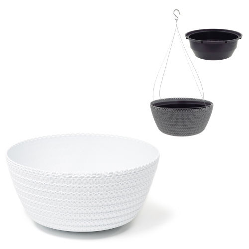 Amplipott Jersey d.30/h.14,5cm, valge