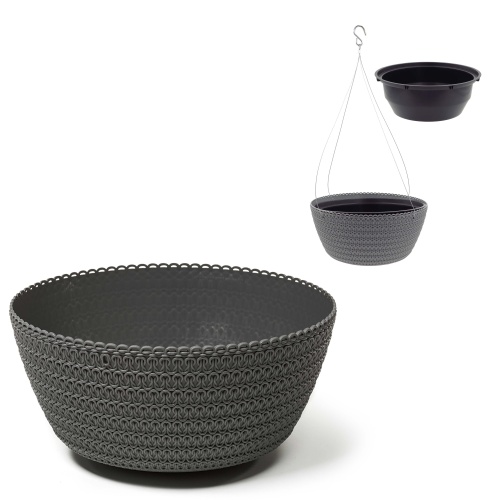 Amplipott Jersey d.30/h.14,5cm, antratsi